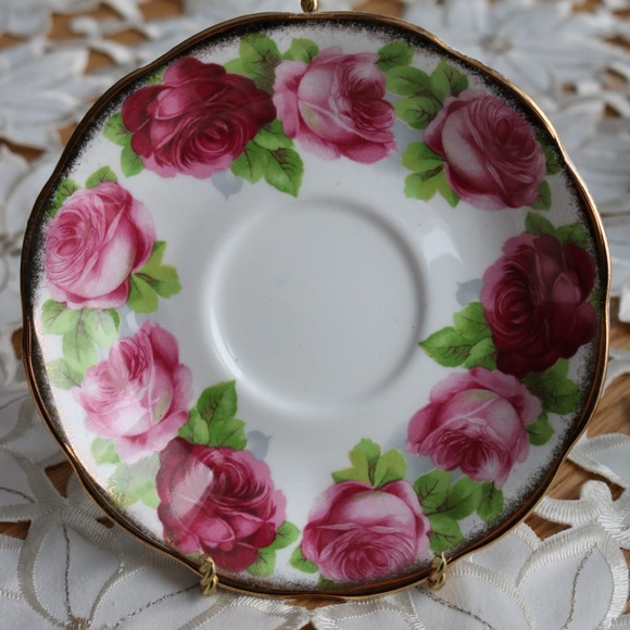 Royal Albert Old English Roses Teacup Pink Red Floral Bone China England Cup - Picture 10 of 15